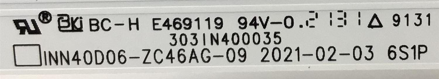 KIT DE LEDS PARA TV VIZIO ORIGINAL 2 PIEZAS / NUMERO DE PARTE 303IN400035 / INN40D06-ZC46AG-09 / B331D0000 / 28BABOLB / MODELO D40F-J09 LINID4MX / PANEL V400HJ9-D03 - Imagen 2